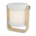 Coollux monikäyttöinen LED-valaisin, jossa on bambukahva, valkoinen