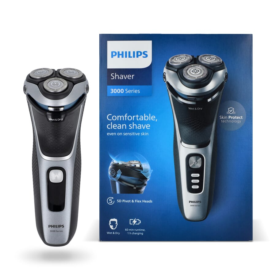 S3341|Philips parranajokone, musta, tuotekuva (1)
