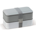 Bento box ruokailuvälineillä 1250 ml, harmaa / Valkoinen