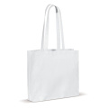 Olkalaukku puuvilla OEKO-TEX® 140g/m² 40x10x35 cm, valkoinen