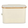 InSideOut kokoontaitettava kori kannella Sogne 38 x 26 x 25 cm rPET, luonnonvalkoinen
