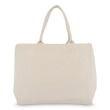 Puuvilla Kangaskassi vetoketjulla OEKO-TEX® 39 x 24 x 34 cm 320g/m², luonnonvalkoinen, tuotekuva (4)