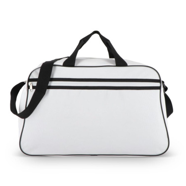 R-PET 600D urheilu- ja matkalaukku 48 x 25 x 28 cm 30 l, valkoinen / Musta, tuotekuva (4)