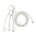 Xoopar Mr. Bio Long Multi Cable USB-C 1 metri, valkoinen
