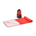 R-PET Quick Dry -pyyhe 40×80 cm, mukana pussi, sublimaatiopainatus., punainen