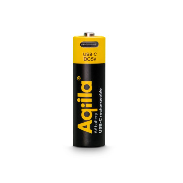 Aqiila ladattavat USB-C-akut, AA, 2000 mAh, 4 kpl:n pakkaus, musta, tuotekuva (2)