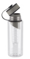 Vesipullo hedelmäastialla FRUGT 800 ml, harmaa