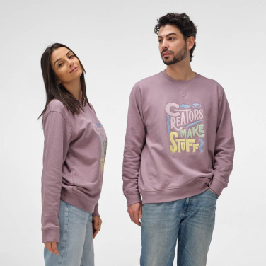 Capri-ranskanvärinen collegepaita, pyöreä pääntie. 100 % luomupuuvillaa. 300 g/m²., Liila, 2XL, tuotekuva (4)
