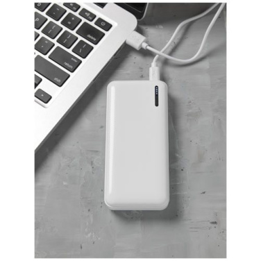 Suuritiheyksinen Compress 10 000 mAh varavirtalähde, valkoinen, tuotekuva (2)