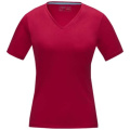 Kawartha short sleeve women's organic V-neck t-shirt, Punainen