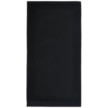 Ellie puuvillainen pyyhe, 550 g/m², 70x140 cm, Tasainen musta, tuotekuva (1)