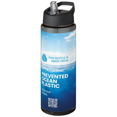 H2O Active® Eco Vibe 850 ml:n juomapullo sporttikannella, Hiili / tasainen musta, tuotekuva (3)