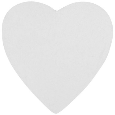 Sticky-Mate® sydämenmuotoiset kierrätetystä materiaalista valmistetut tarralaput, Valkoinen, tuotekuva (1)