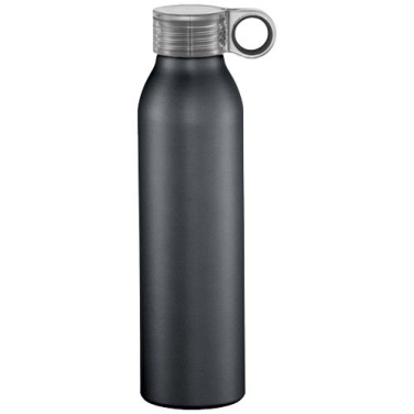 Grom 650 ml alumiininen juomapullo, Musta, tuotekuva, Tasainen musta (1)