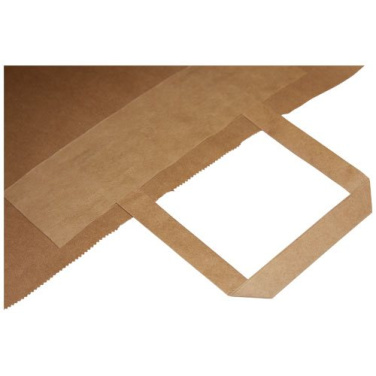 Voimapaperikassi 80-90 g/m2 litteillä kahvoilla – 32 x 12 x 40 cm – Kraft ruskea, tuotekuva, Kraft-ruskea (3)