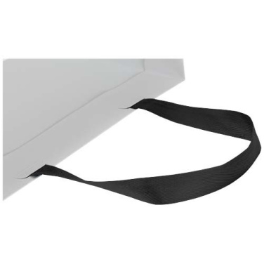 Smartfold 210 g/m² -paperikassi, nauhakahvat ja kiiltolaminointi – 31 x 12 x 31 cm – Musta, tuotekuva (3)