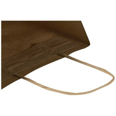 Kraft-paperikassi, 120 g/m², kierretyt kahvat – 18 x 9 x 23 cm – Kraft ruskea, tuotekuva, Kraft-ruskea (3)