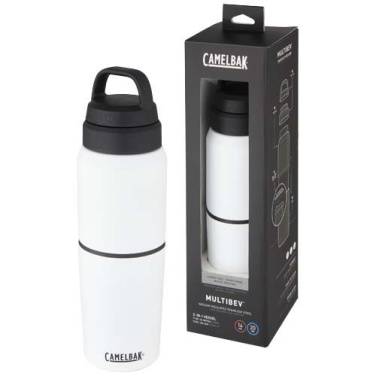 CamelBak® MultiBev ruostumattomasta teräksestä valmistettu 500 ml:n tyhjiöeristetty pullo ja 350 ml:n kuppi, Valkoinen, tuotekuva (2)