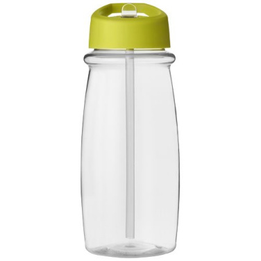 H2O Active® Pulse 600 ml -urheilujuomapullo juomanokkakannella, Läpinäkyvä / limenvihreä, tuotekuva (1)
