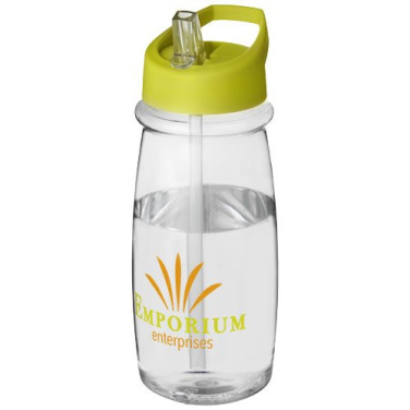 H2O Active® Pulse 600 ml -urheilujuomapullo juomanokkakannella, Läpinäkyvä / limenvihreä, tuotekuva (2)