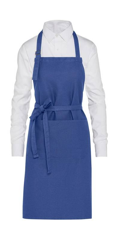 LISSABON - Luomulaatuinen paksu esiliina taskulla, kirkkaansininen - SG Accessories - BISTRO, Kuninkaallinen sininen