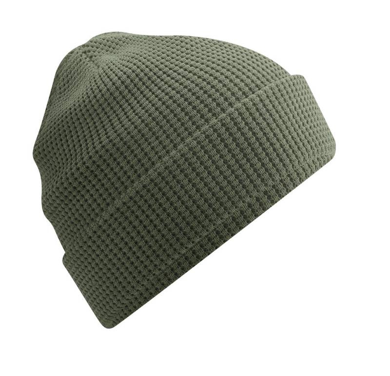 Luomupuuvillainen vohvelipipo, Oliivinvihreä - Beechfield (1)