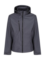 Venturer 3-kerroksinen hupullinen softshell-takki, Harmaa/musta tiiviste