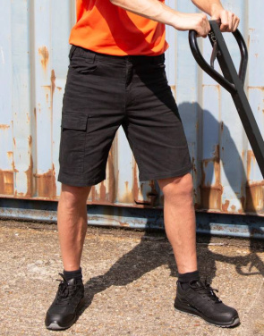Super Stretch Slim Chino -shortsit, musta - Result Work-Guard (2)