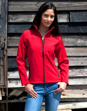 Naisten klassinen softshell-takki, pullonvihreä – Result Recycled (4)
