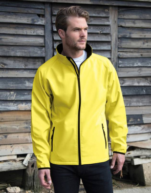 Tulostettava softshell-takki, valkoinen/musta – Result Core (2)