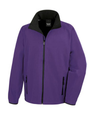 Tulostettava softshell-takki, violetti/musta