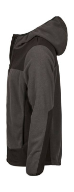 Hupullinen vuorifleecetakki, Asfaltti/musta – Tee Jays (3)