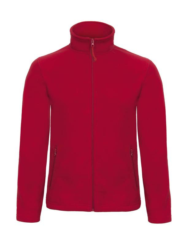 ID.501 Täyspitkä vetoketjullinen mikrofleecetakki, punainen – B&C Outerwear (1)