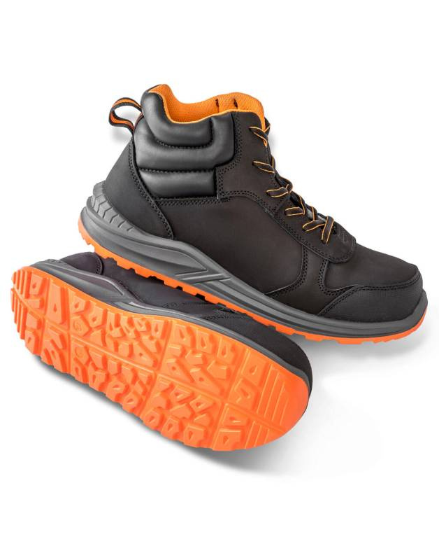 Stirling-turvasaapas - koko 36, musta/harmaa/oranssi – Result Work-Guard
