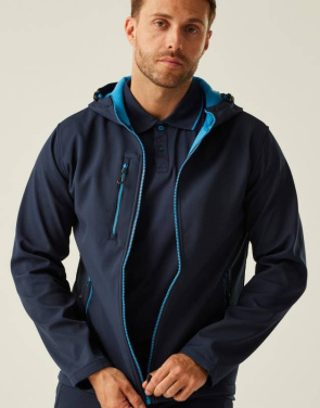 Navigate 2-kerroksinen hupullinen softshell-takki, musta/limenvihreä – Regatta Professional (3)