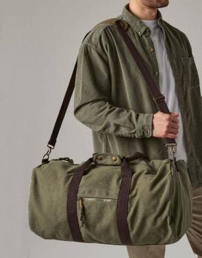 Vintage-kankainen matkakassi, Vintage-ruskea – Quadra (3)