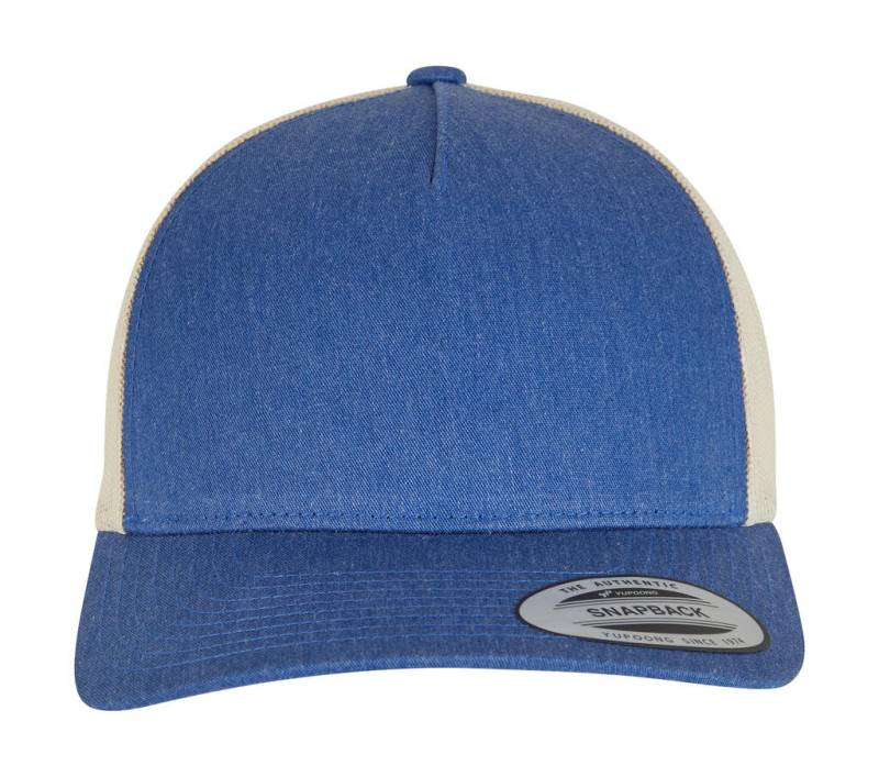 5-paneelinen retrotyylinen trucker-lippis, jossa kaksivärinen istuvuus, Sininen/Beige – Flexfit (1)
