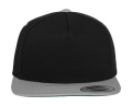 Klassinen 5-paneelinen snapback-lippis, Musta/Hopea