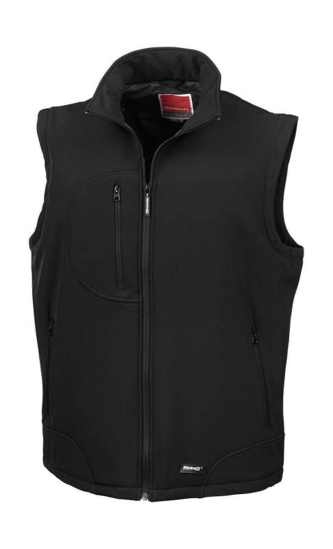 Softshell-liivi, musta/musta – Result Recycled (1)