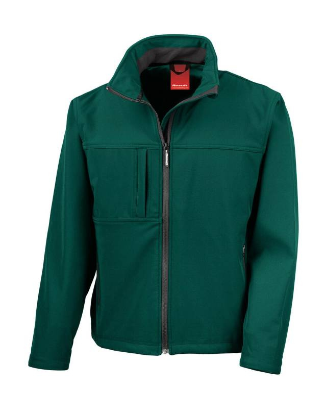 Miesten klassinen softshell-takki, pullonvihreä – Result Recycled (1)