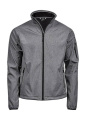 Kevyt ja suorituskykyinen softshell-materiaali, meleerattu harmaa, Harmaa melange