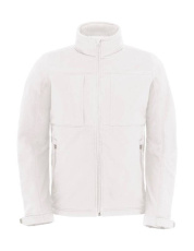 Hupullinen softshell-takki miehille, valkoinen