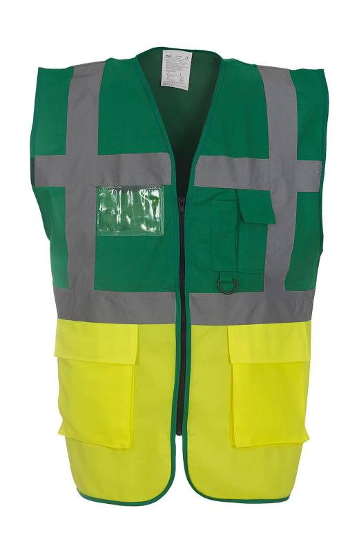 Fluo Executive -liivi, Ensihoitajan vihreä/fluo keltainen – Yoko (1)