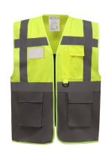 Fluo Executive -liivi, neonkeltainen/harmaa