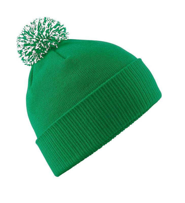 Lumitähti-pipo, Kelly Green/White – Beechfield (1)