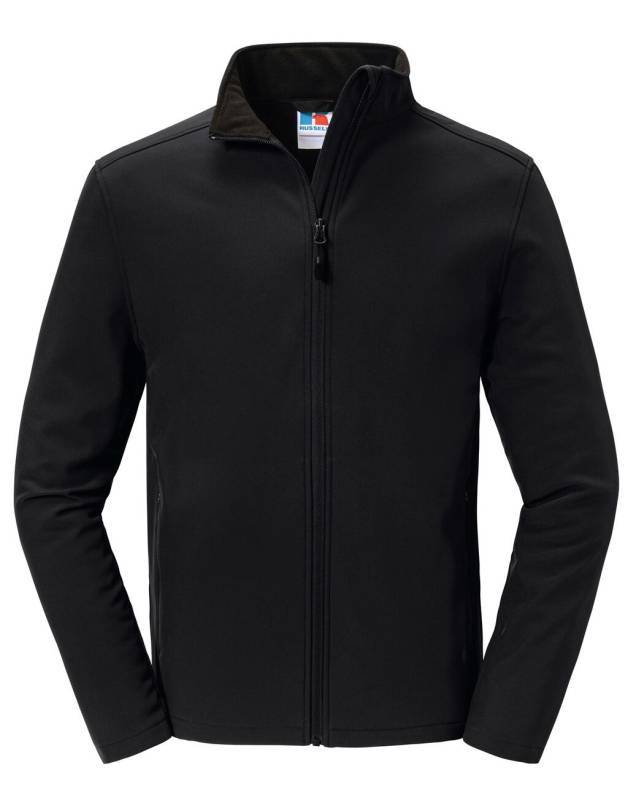 Essential softshell-takki, musta – Russell Athletic (1)