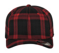 Tartan-ruudullinen lippis, musta/punainen