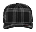 Tartan-ruudullinen lippis, musta/harmaa