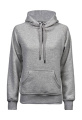 Naisten hupullinen collegepaita, meleerattu harmaa, Heather Grey