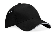 Ultimate 5 Panel -lippis - Sandwich Peak, musta/vaaleanharmaa
